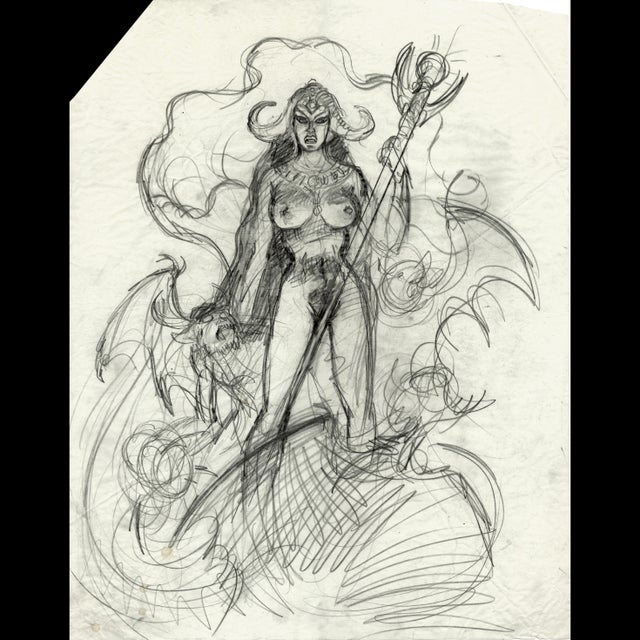 Wings of Evil - Verkerke Poster Sketch - Greg Hildebrandt - 103929 Comic Art