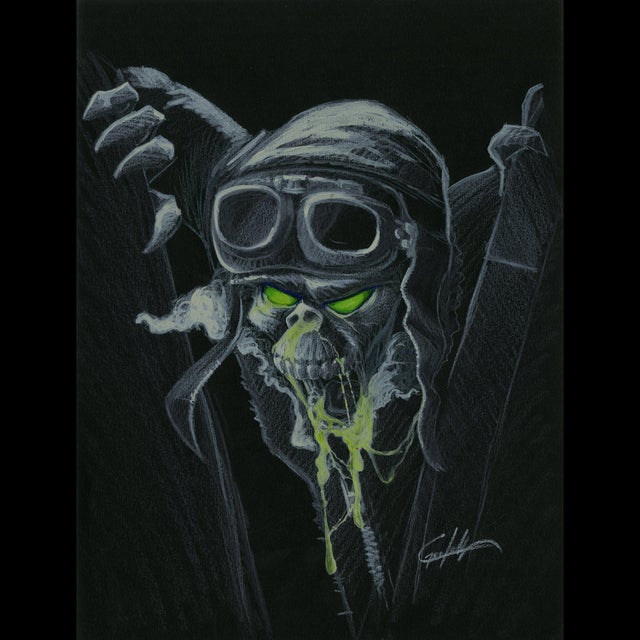 B-17 Zombie Pilot - Heavy Metal - Keith Garletts - 115251 Comic Art