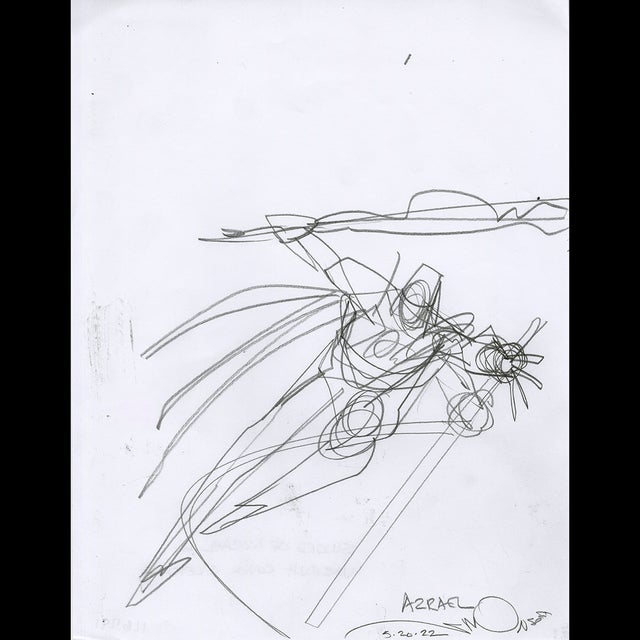 116791 - Walt Simonson - Sword of Azrael 6 - Variant Cover Sketch Comic Art
