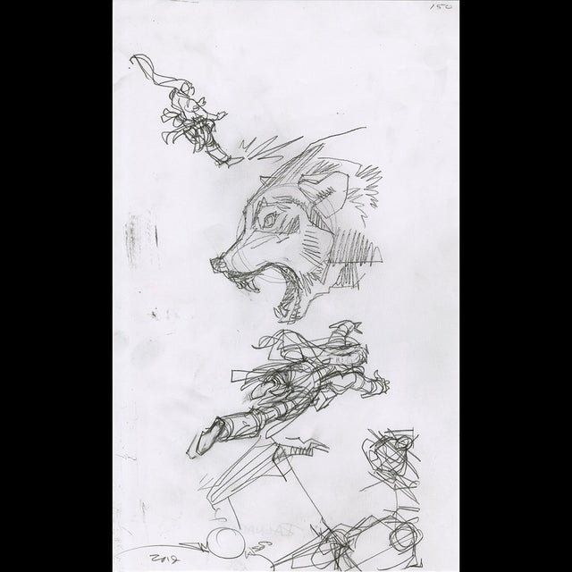 117391 - Walt Simonson - Ragnarok Character Sketch Comic Art