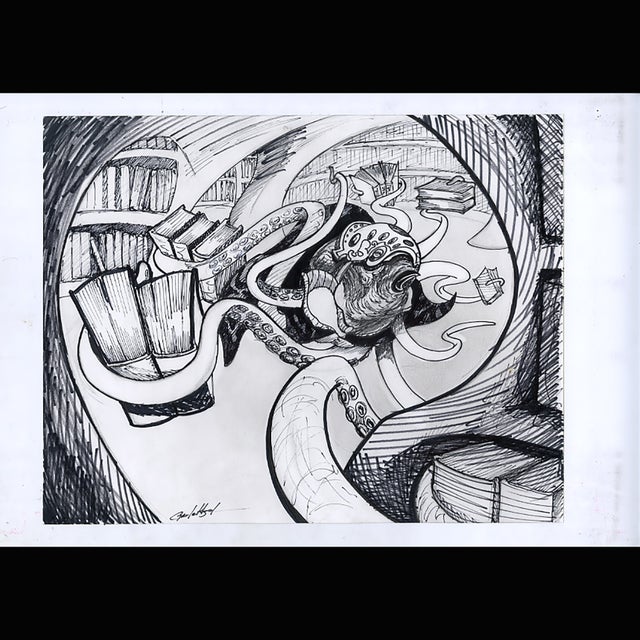 Magic the Gathering: Cephalid Sage Preliminary Sketch - Keith Garletts - 115706 Comic Art