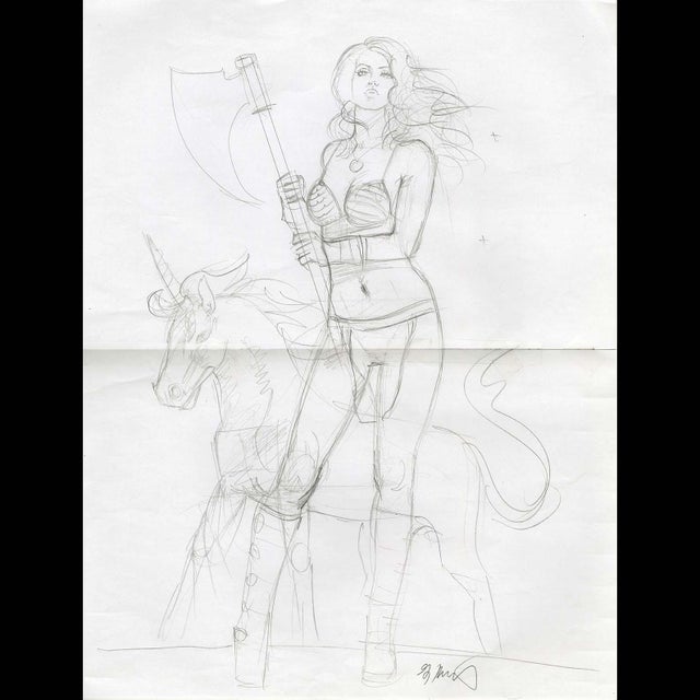 Red Sonja Commission Sketch - Greg Hildebrandt - 122274 Comic Art
