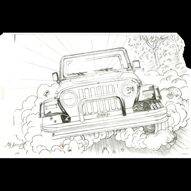 Jeep Web Advertisement - Greg Hildebrandt - 109549 Comic Art