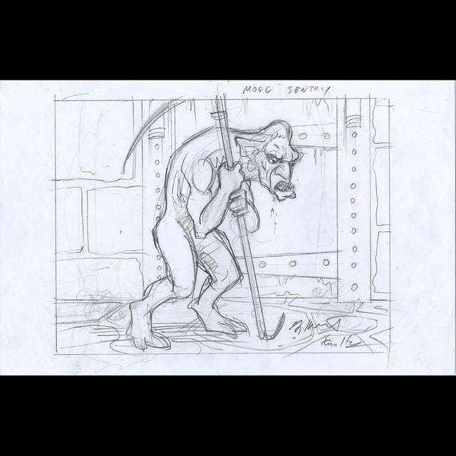 Magic the Gathering: Mogg Sentry - Preliminary Sketch - Greg and Tim Hildebrandt - 115492 Comic Art