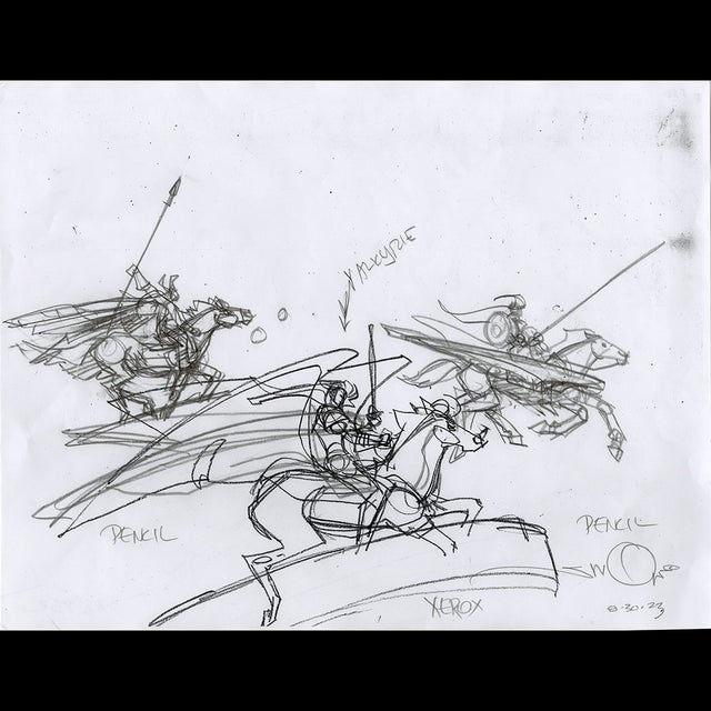 Valkyrie - Preliminary Rough Sketch - Walt Simonson - 118952 Comic Art
