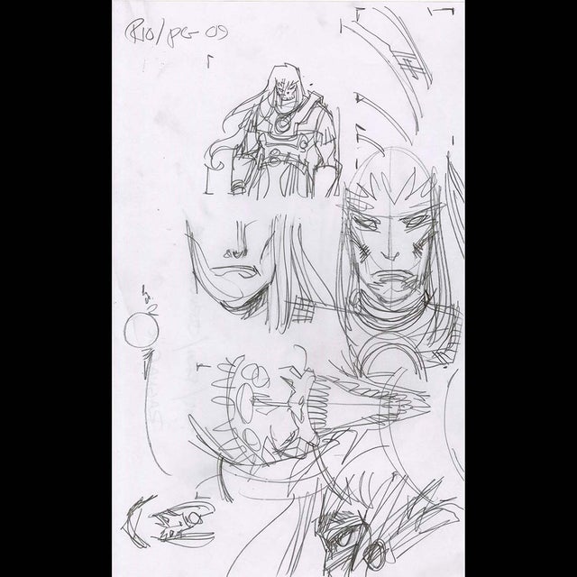 119181 - Walt Simonson - Thor Reon and Jormungandr Comic Art