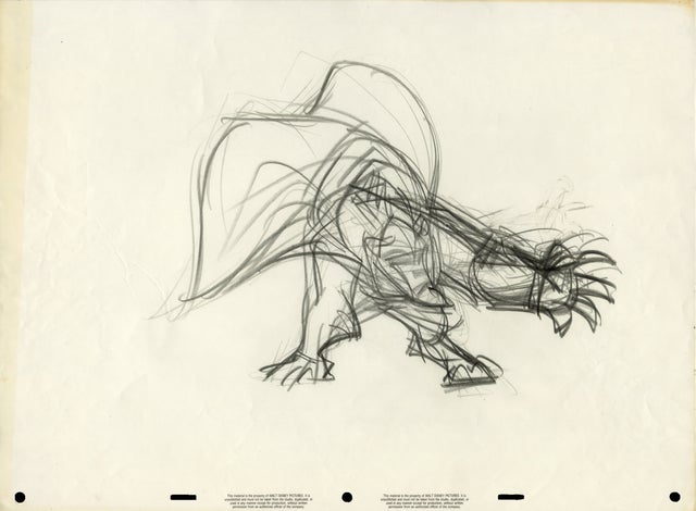 121704 - Disney Animation Beast Sketch 1 Comic Art
