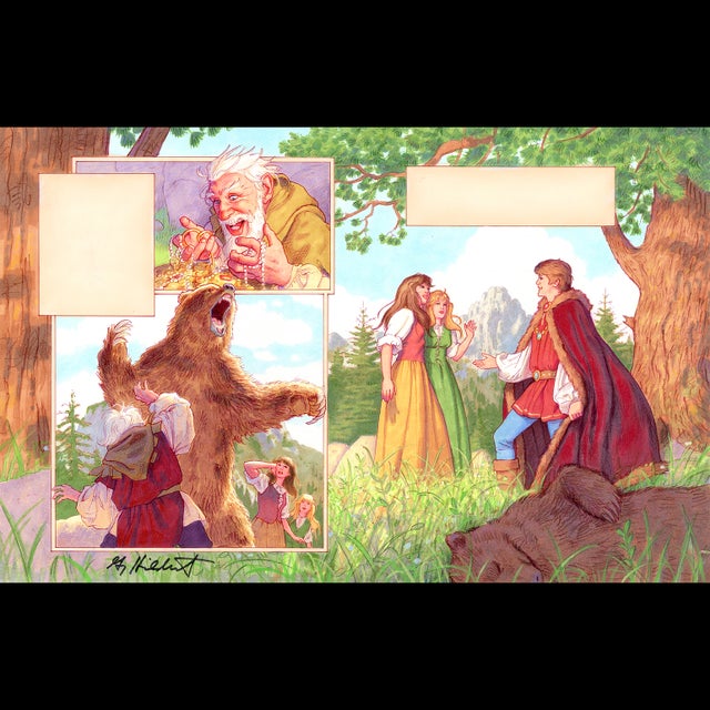 Grimm's Fairy Tales 1993 - Snow-White and Rose-Red pg. 9-10 - Greg Hildebrandt - 107203 Comic Art