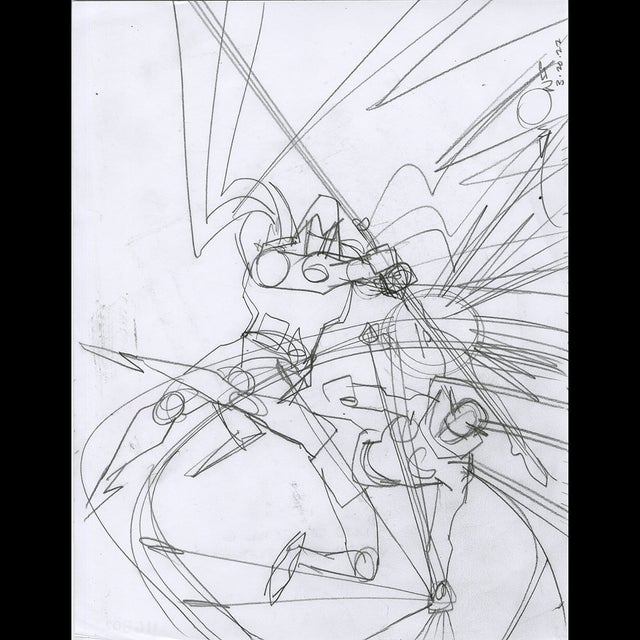 116802 - Walt Simonson - Sword of Azrael 6 - Variant Cover Sketch Comic Art