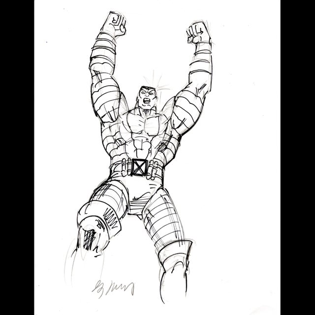 Marvel Masterpieces Trading Cards - Unused Colossus Sketch - Greg Hildebrandt - 118062 Comic Art