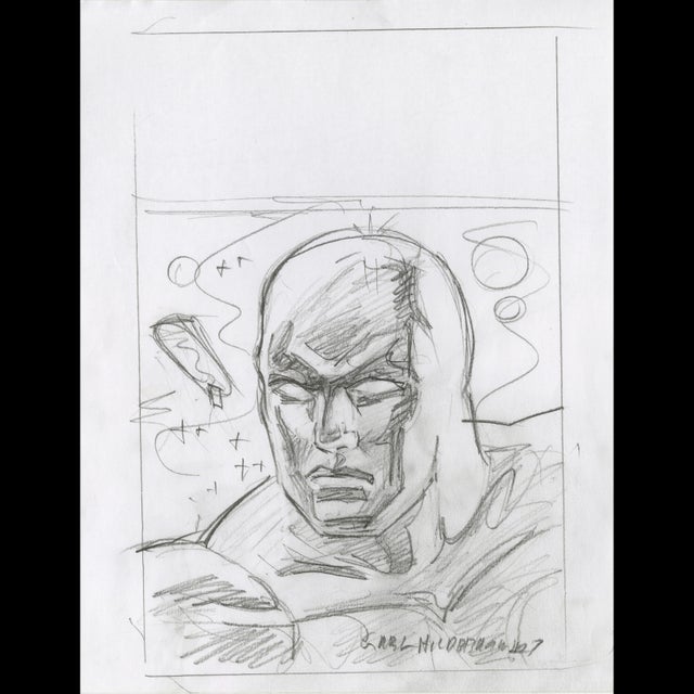 Silver Surfer Sketch #2 - Marvel Masterpieces Trading Card Art - Greg Hildebrandt  122026 Comic Art