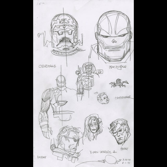 117447 - Walt Simonson - X-Men Legends 4 - Character Sketches Comic Art