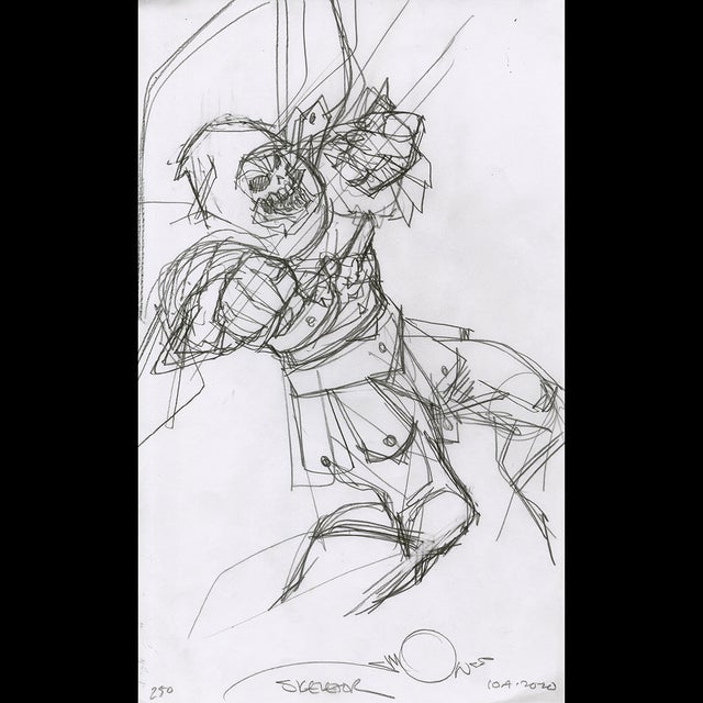 117422 - Walt Simonson - Skeletor Comic Art