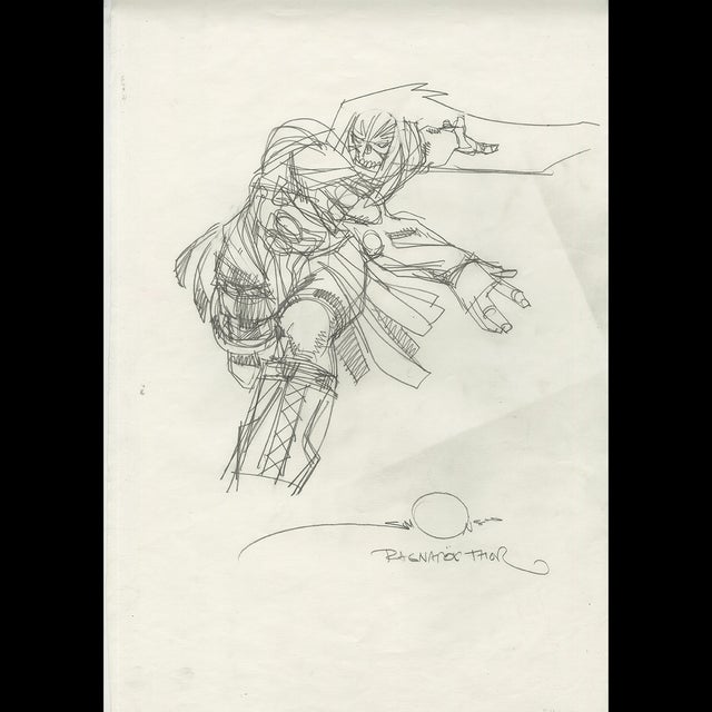 Ragnarok: Thor, Preliminary Character Sketch - Walt Simonson - 116043 Comic Art