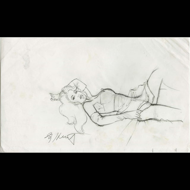 Casting Couch - Preliminary Pinup Sketch  Greg Hildebrandt  117135 Comic Art