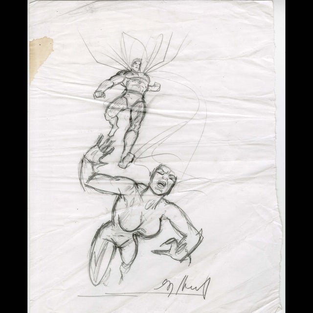 Superman Last God of Krypton  Greg Hildebrandt Original Sketch - 117477 Comic Art