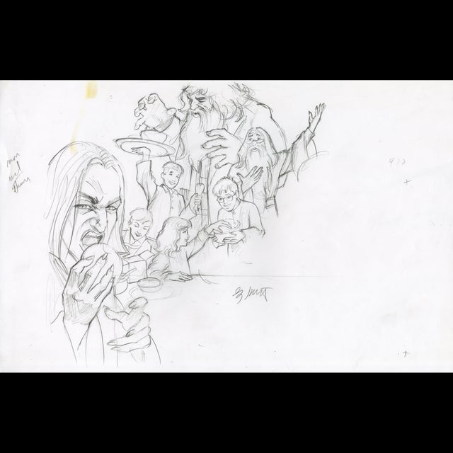 Feast - Harry Potter - Preliminary Sketch - Greg Hildebrandt - 119860 Comic Art