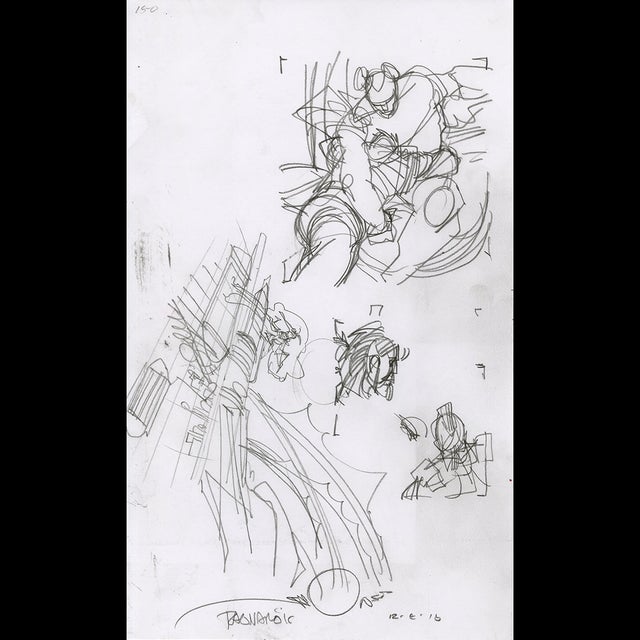 117405 - Walt Simonson - Ragnarok Sketch Comic Art