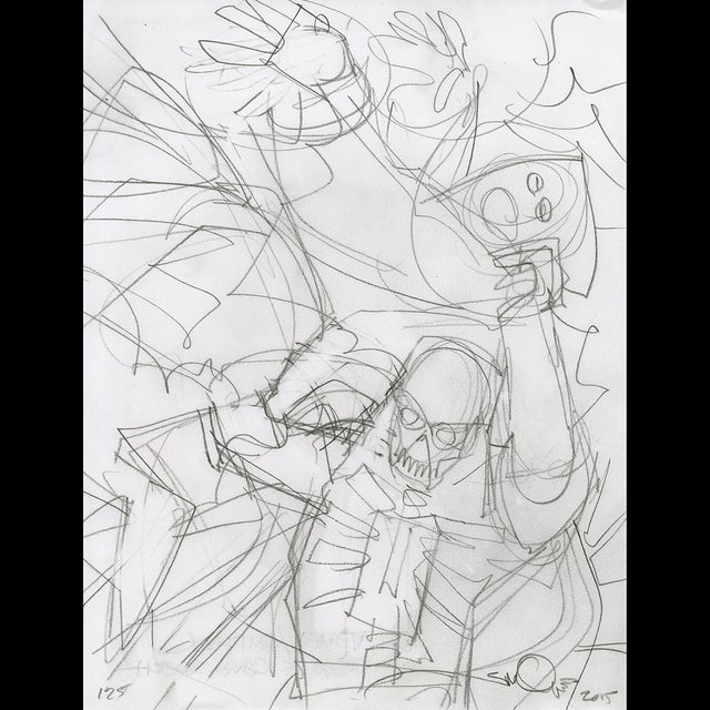 117414 - Walt Simonson - Vader/Emperor - Star Wars 15 Cover Sketch Comic Art