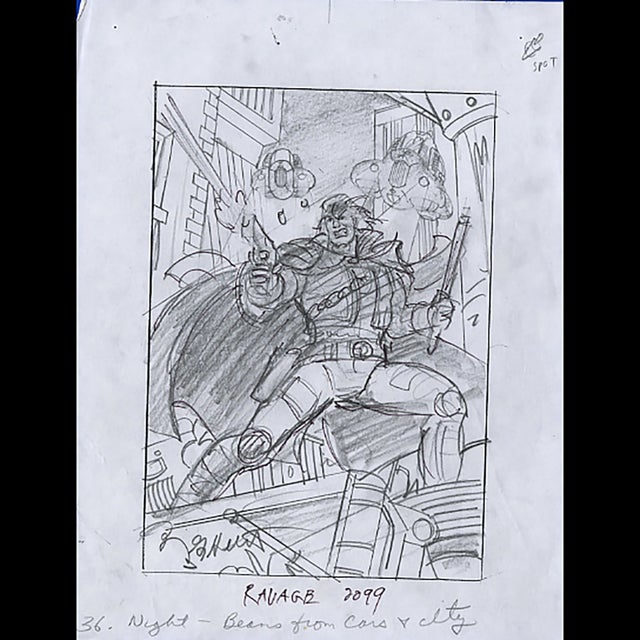 '94 Marvel Masterpieces: Ravage 2099, Preliminary Sketch - Greg Hildebrandt - 115773 Comic Art