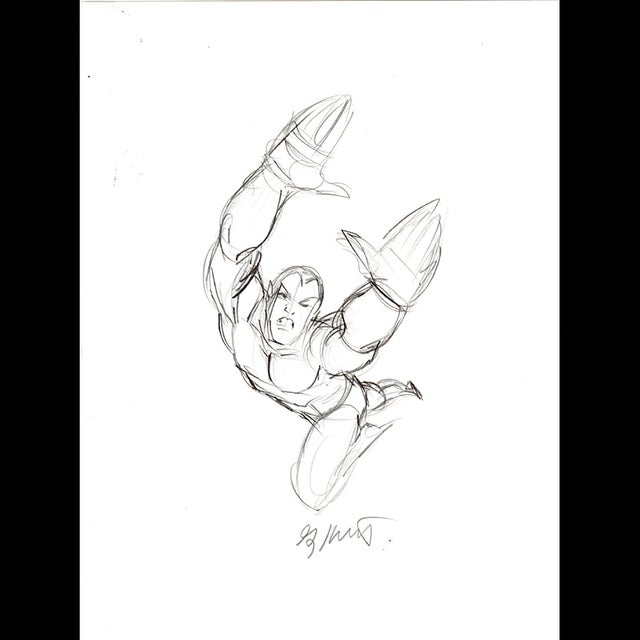 Namor - '94 Marvel Masterpieces Trading Card Sketch 118910 - Greg Hildebrandt - 118910 Comic Art