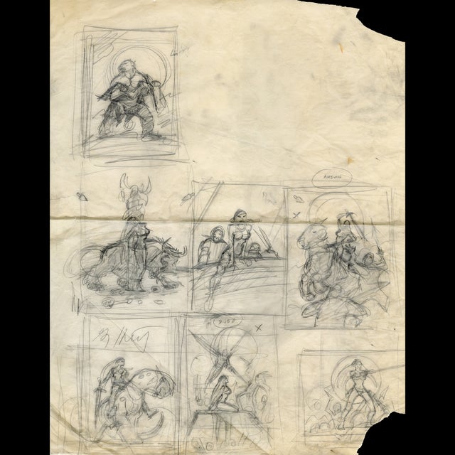 Atlantis Storyboard - Atlantis II - Greg Hildebrandt - 122899 Comic Art