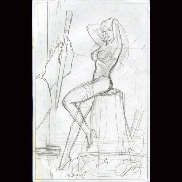 Paint Me - Preliminary Pinup Sketch  Greg Hildebrandt  116360 Comic Art