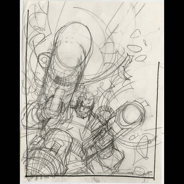 119059 - $225 - Walt Simonson - Warstrike Comic Art