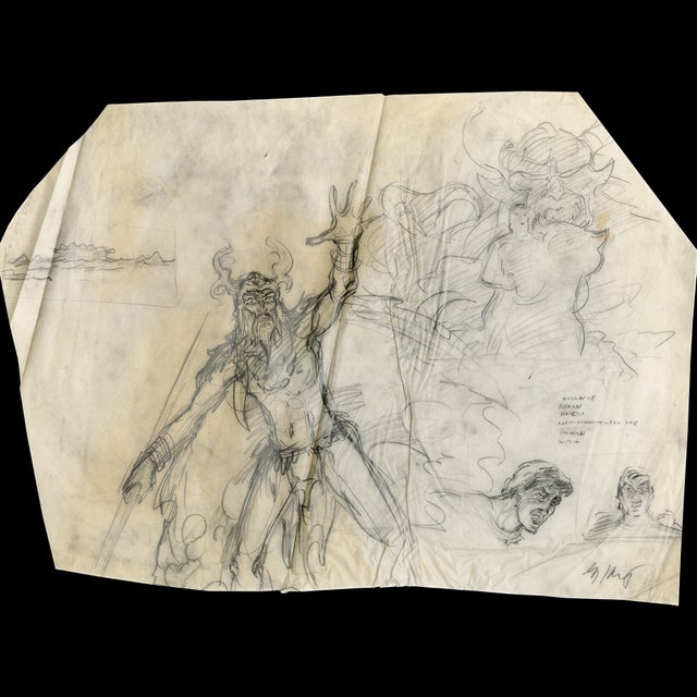 Atlantis Forest Master - Atlantis II Preliminary Sketch - Greg Hildebrandt - 122898 Comic Art