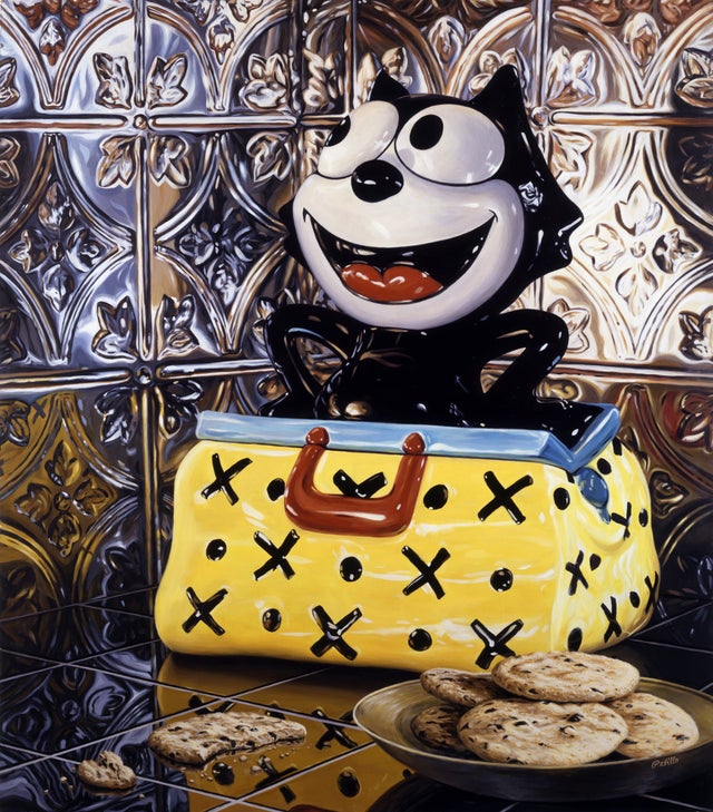 108574 - Felix the Cat Cookie Jar Painting - Bob Petillo Comic Art