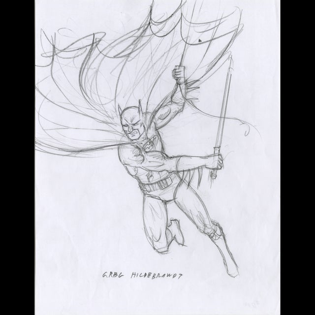 Batman - DC Comic ketch - Greg Hildebrandt - 122016 Comic Art
