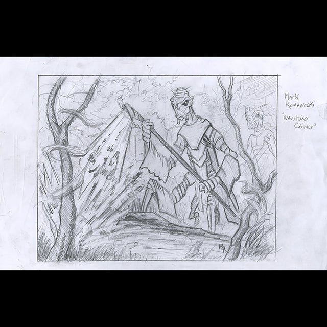 Magic the Gathering: Nantuko Calmer - Final Sketch - Mark Romanoski - 115649 Comic Art