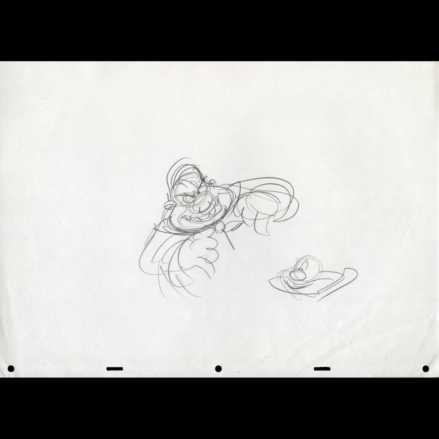 121924 - Disney Animation Lefou Sketch Comic Art