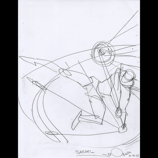 116793 - Walt Simonson - Sword of Azrael 6 - Variant Cover Sketch Comic Art