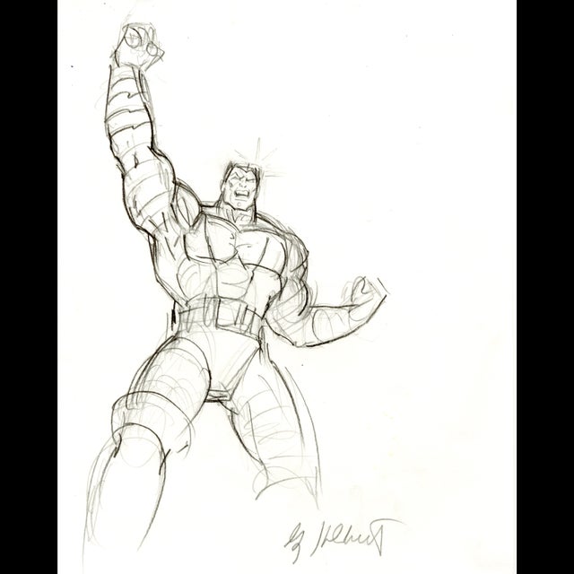 Marvel Masterpieces Trading Cards - Colossus Sketch - Greg Hildebrandt - 118199 Comic Art