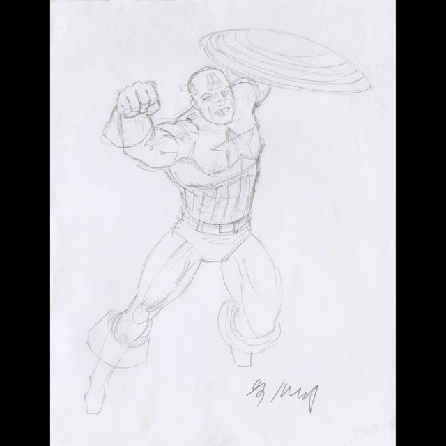Captain America Sketch #2 - Greg Hildebrandt - 122032 Comic Art