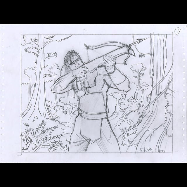 Magic the Gathering: Crossbow Infantry, Final Sketch - Greg and Tim Hildebrandt - 115675 Comic Art