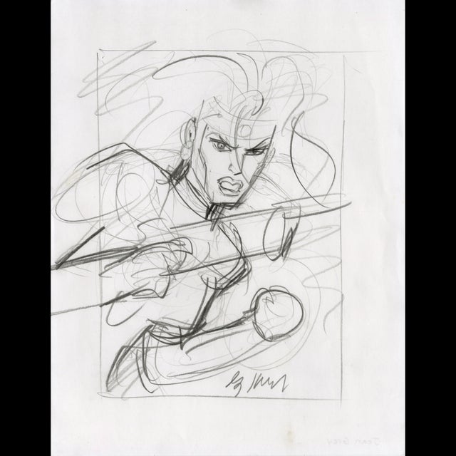 Jean Grey - '94 Marvel Masterpieces Sketch - Greg Hildebrandt - 122371 Comic Art