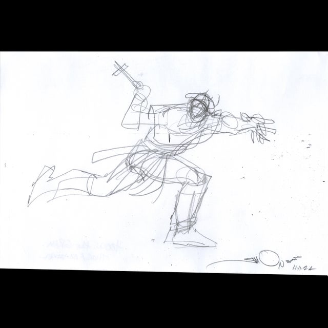 Hogun the Grim - Thor/Marvel Sketch - Walter Simonson - 120412 Comic Art