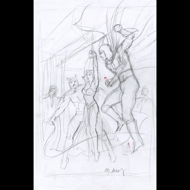 The Devil Made Me Do It - Pinup Satire Sketch - Greg Hildebrandt - 122445 Comic Art