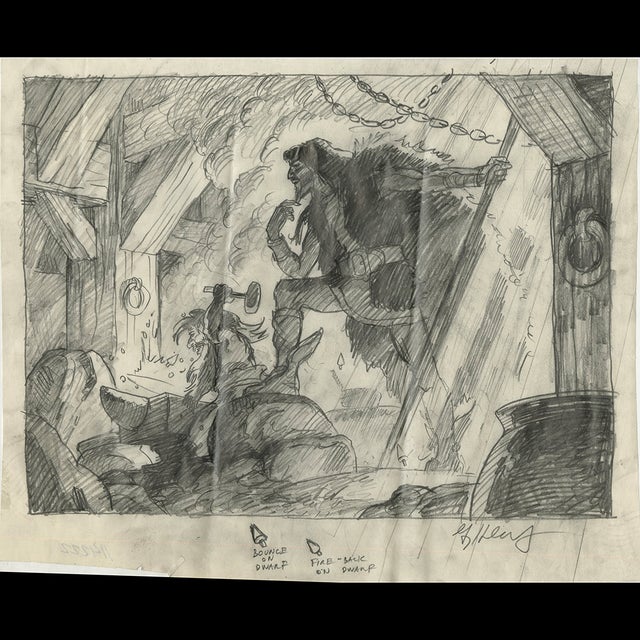 1982 Gods and Goddesses Portfolio: Loki, Preliminary Sketch - Greg Hildebrandt - 114222 Comic Art