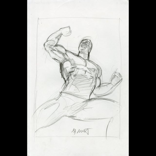 '94 Marvel Masterpieces Trading Card Sketch - Greg Hildebrandt - 116275 Comic Art