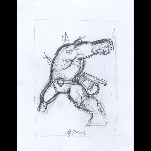Hulk - '94 Marvel Masterpieces Sketch - Greg Hildebrandt  122995 Comic Art