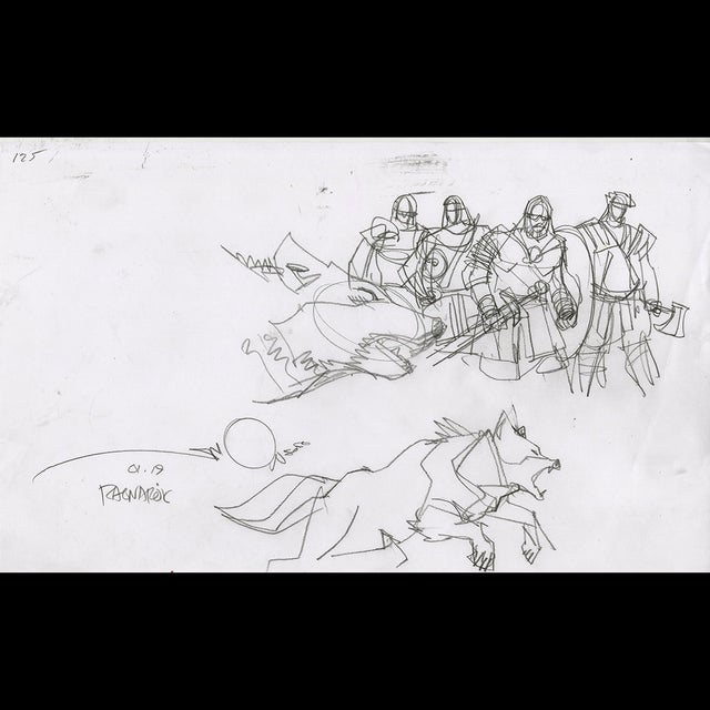 117336 - Walt Simonson - Ragnarok Sketch Comic Art