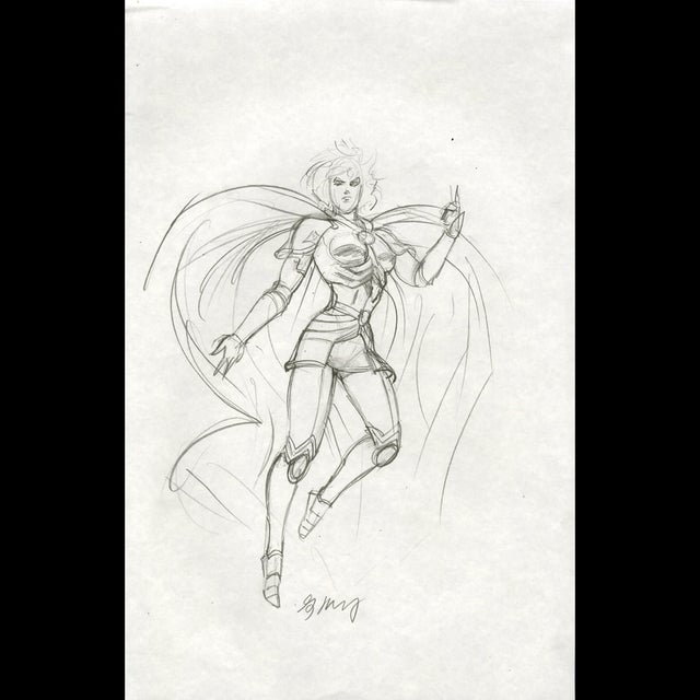 '94 Marvel Masterpieces Trading Card Sketch - Greg Hildebrandt - 116329 Comic Art
