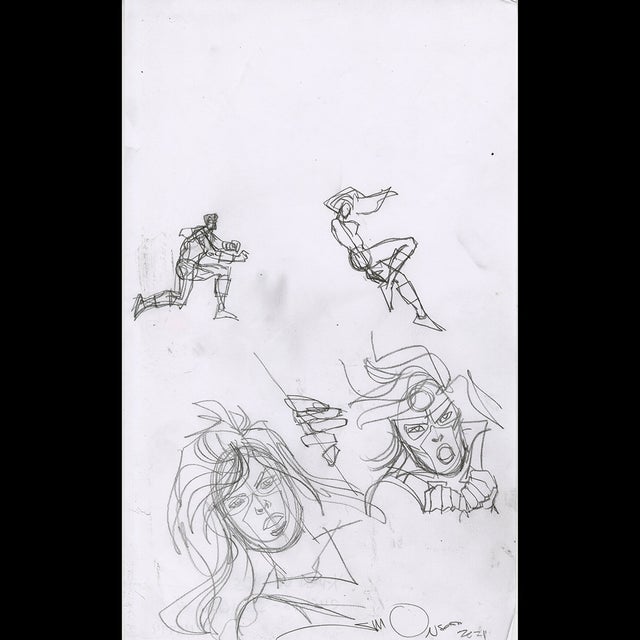 116774 - Walt Simonson - X-Men Legends - Cyclops and Jean Gray Comic Art