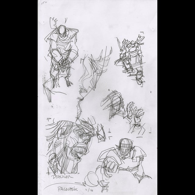 117325 - Walt Simonson - Ragnarok Sketch Comic Art