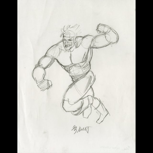 Mean Streak - '94 Marvel Masterpieces Sketch - Greg Hildebrandt  122228 Comic Art