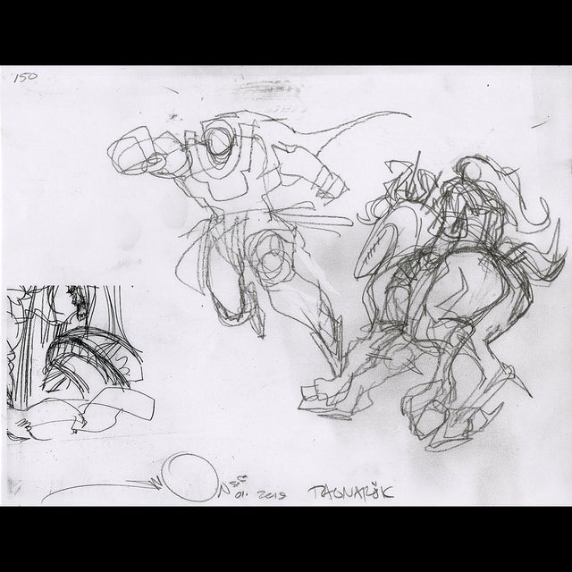 117327 - Walt Simonson - Ragnarok Character Sketch Comic Art
