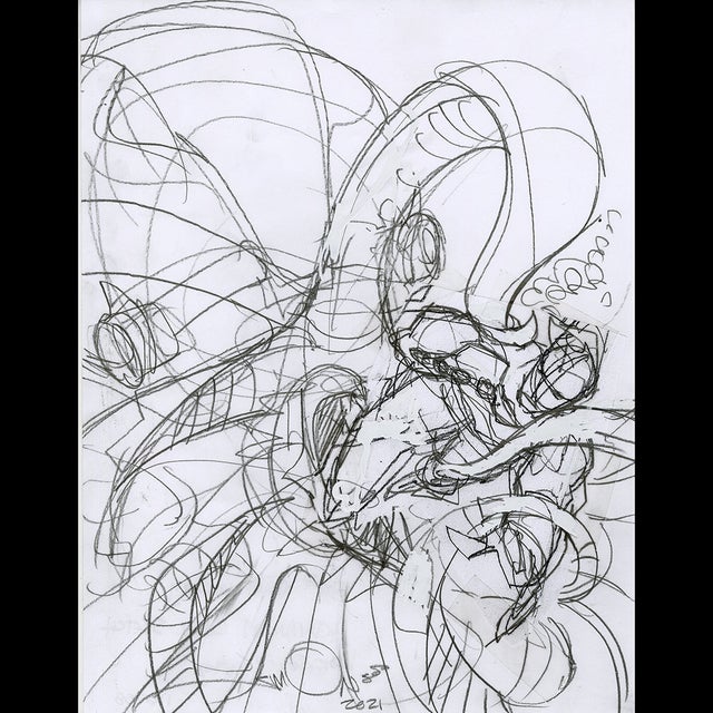 116758 - Walt Simonson - 80th Anniversary Aquaman Cover Sketch Comic Art